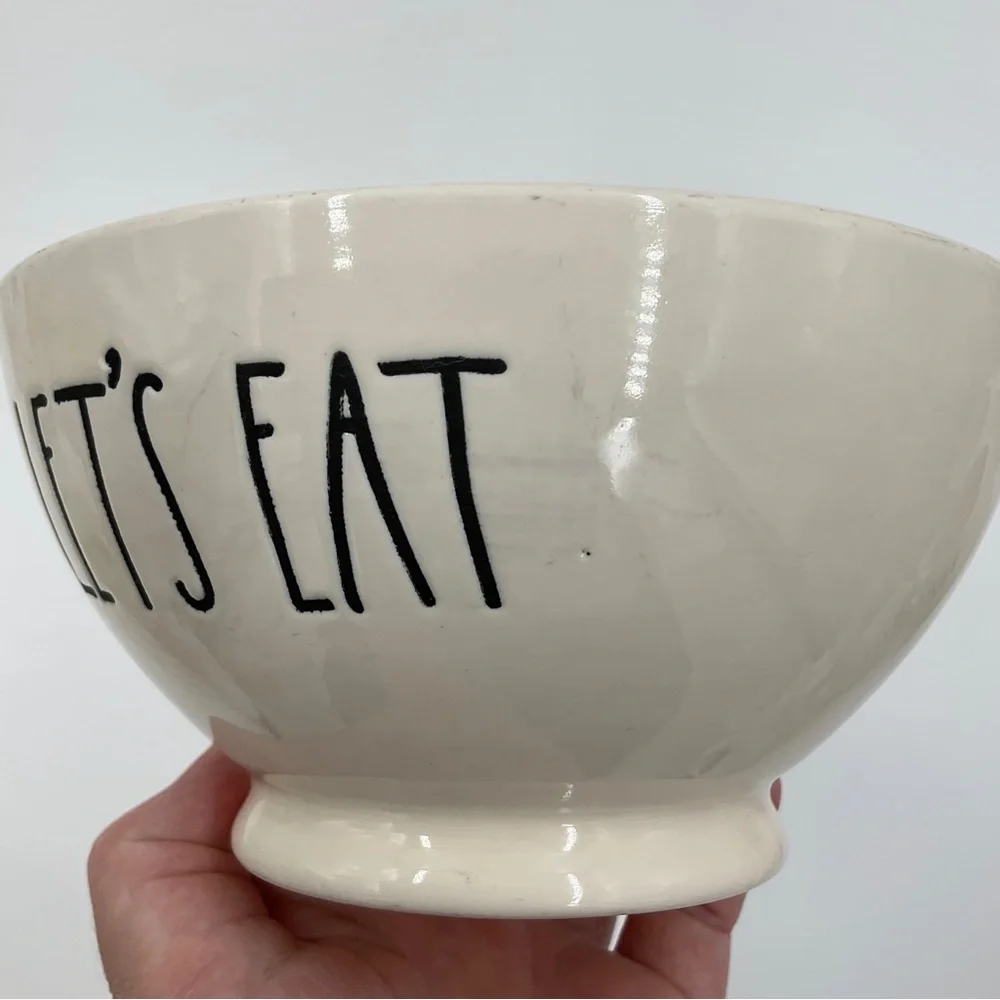 NWOT Rae Dunn by Magenta LET’S EAT Bowl for Cereal Ice Cream Soup or Snacks - Picture 9 of 14